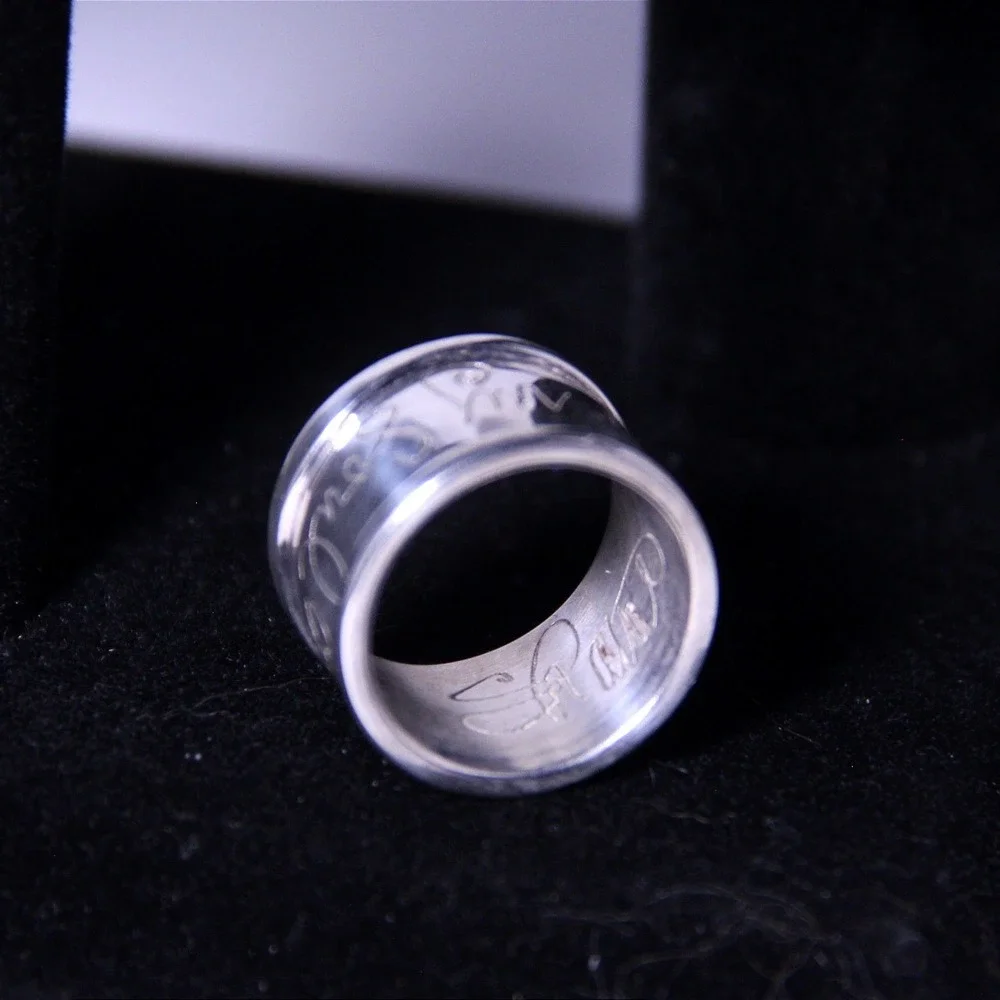 Shawns Sterling Silver Hear My Soul Speak Ring Heavy Chunky Brutalist Band 11.25